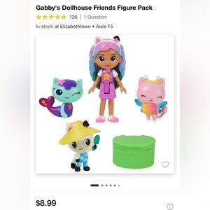 Brand New Gabbys dollhouse accessory kit, Gabby and friends